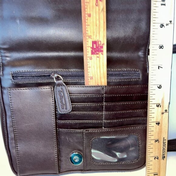 Vintage Talbots Chocolate Brown Leather Shoulder Bag NWOT - Picture 14 of 15